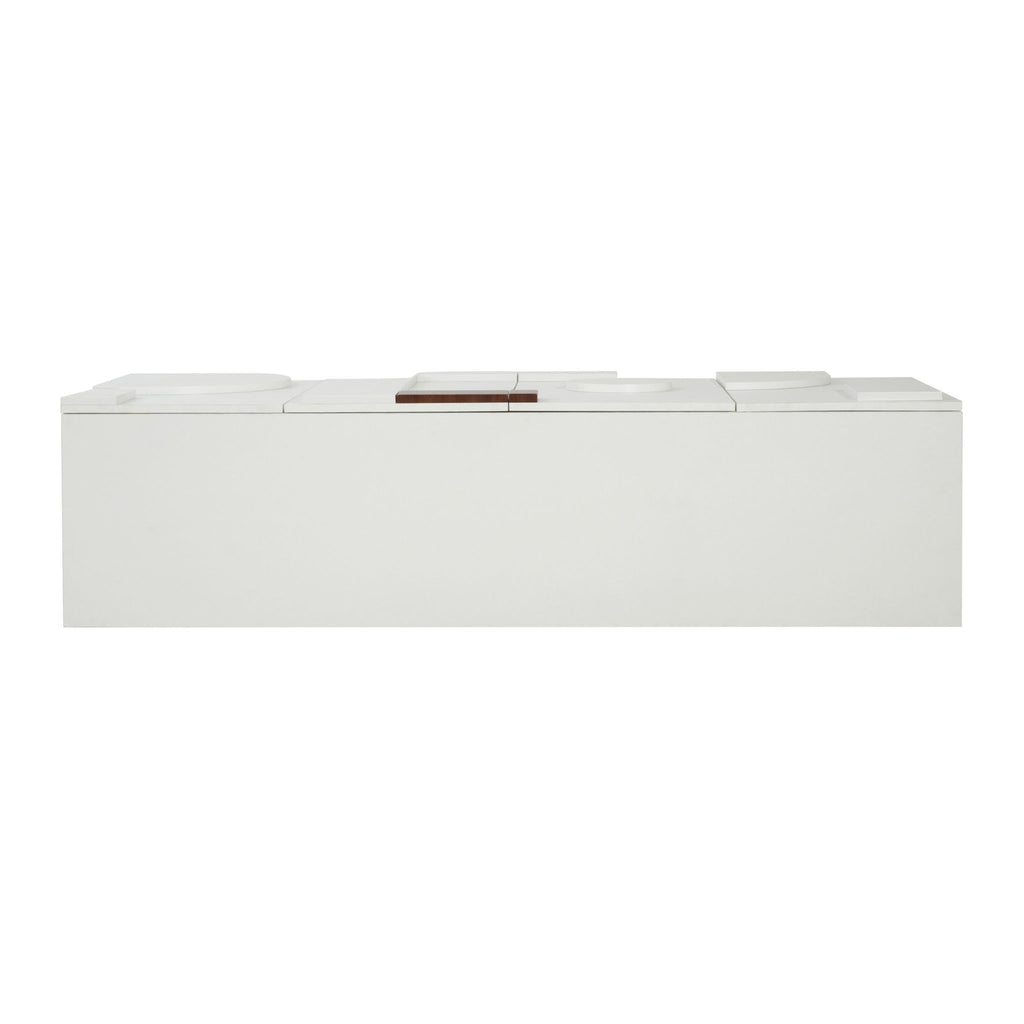 Sideboard Buffet Cabinet Wide Storage Unit With 4 Doors & Adjustable Shelves - White