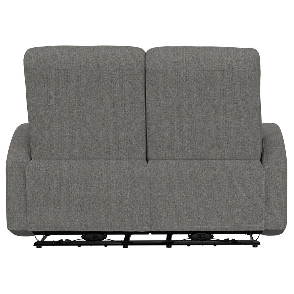 Manual Reclining Loveseat With Dual Seating Support For Living Room