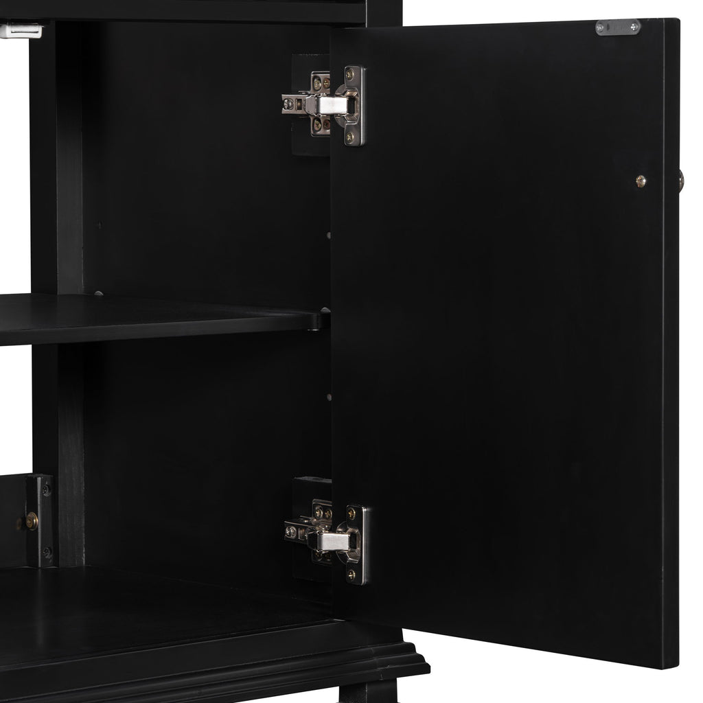 Modern Bathroom Vanity With Sink, Adjustable Shelf, Flip Drawer & 2 Drawers