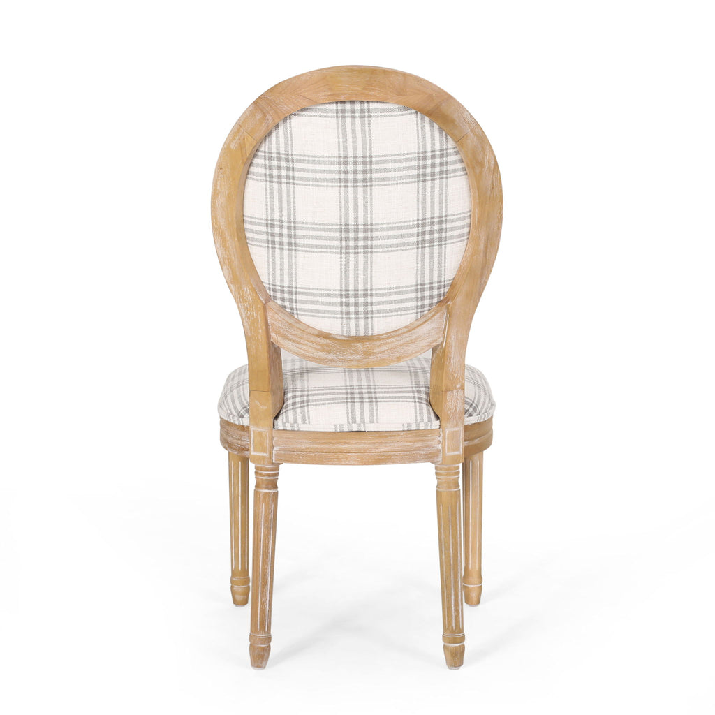 French Country Inspired Dining Chair With Iconic Round Backrest