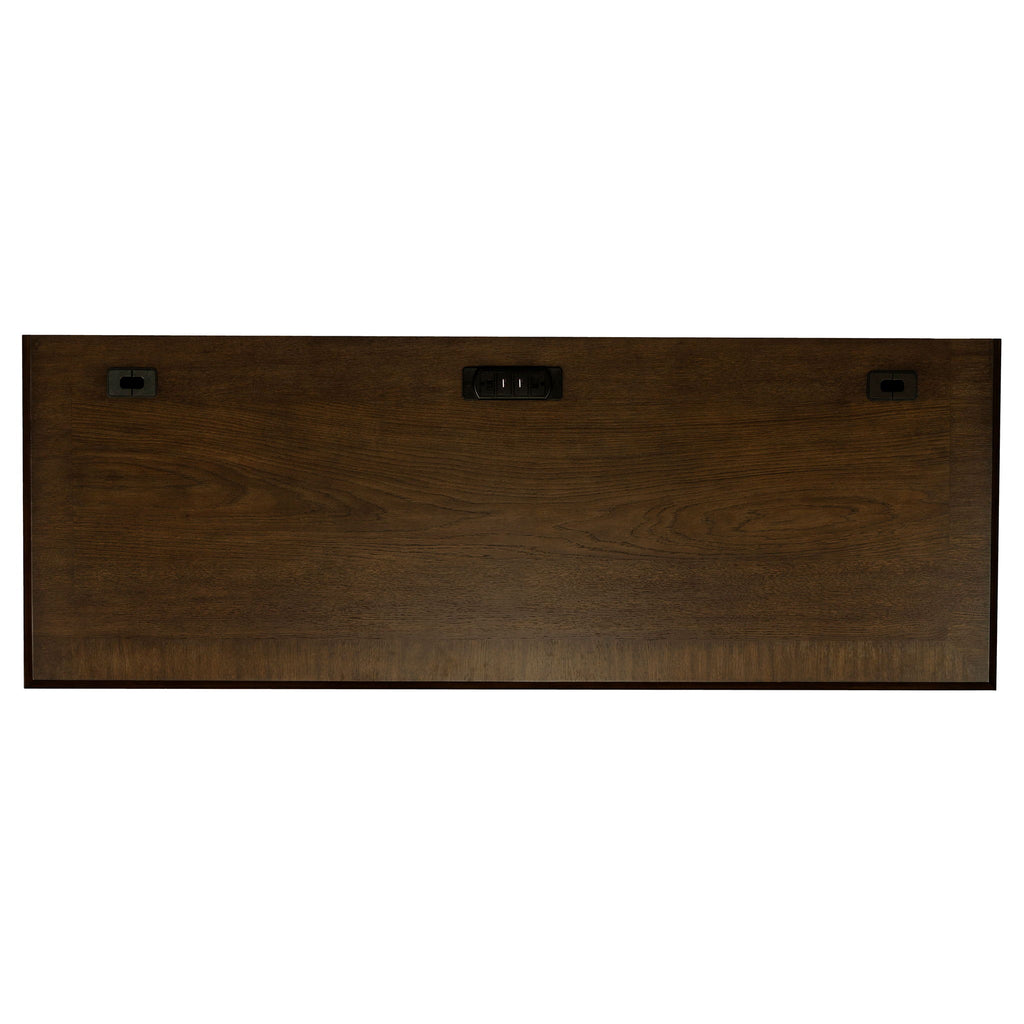 Stigham - 5 Drawer Credenza Office Desk - Oak