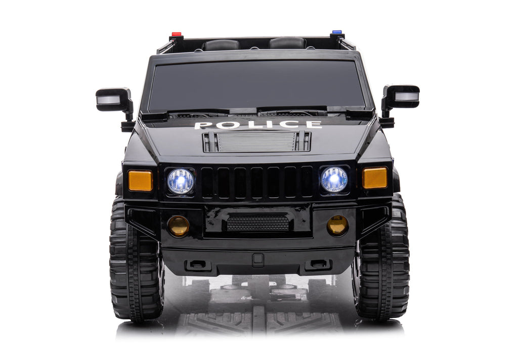 12V7A 30W*2 Four-Wheel Drive Seat One Button Start, Forward And Backward, High And Low Speed, Music, Front Light, Power Display, Two Doors Can Open, 2.4G R / C, Seat Belt Four Wheel Absorber