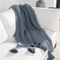 Throws - TC Veda Throw - Sea Fog Blue