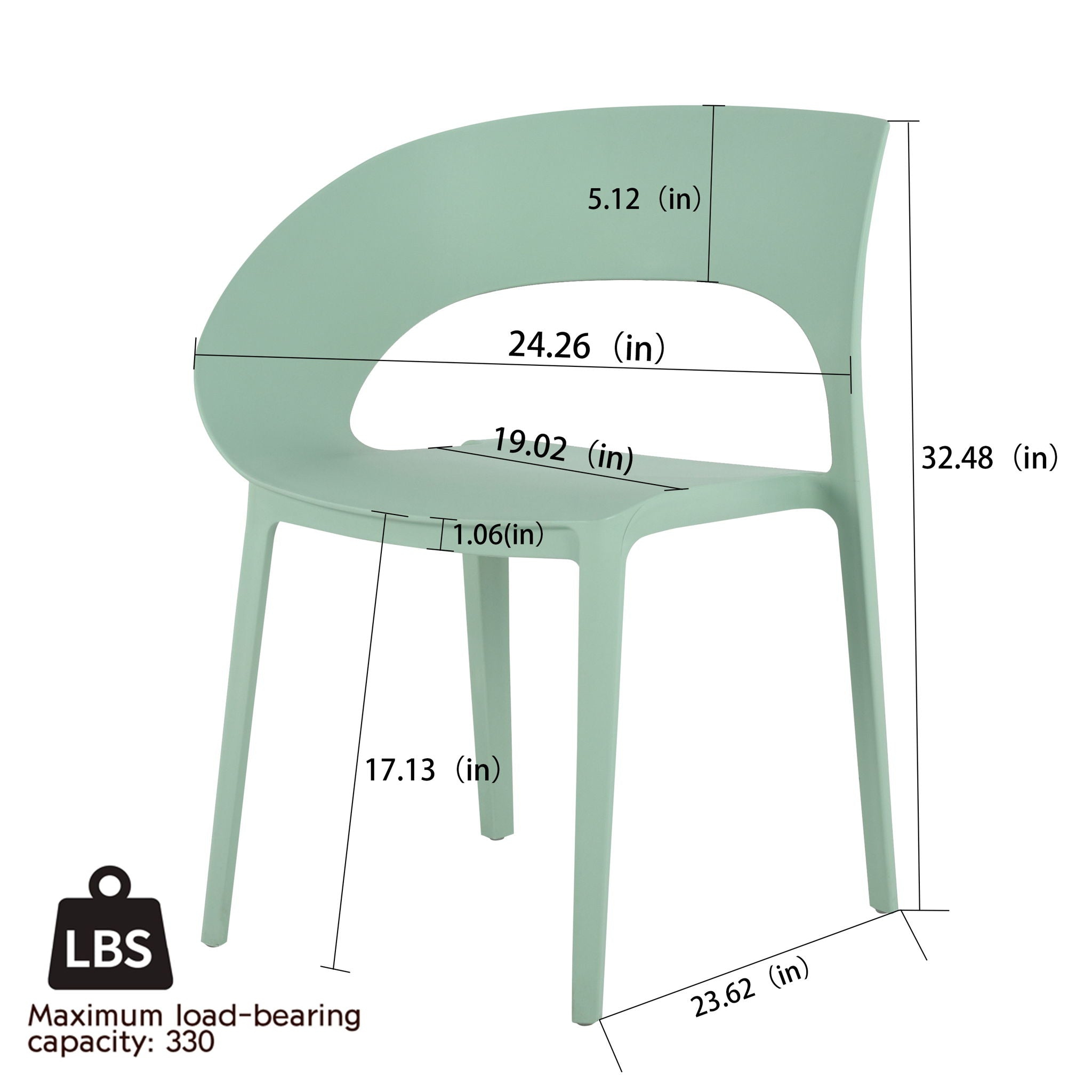 4 Piece Set Of Modern Designed Single Chairs With Long Table