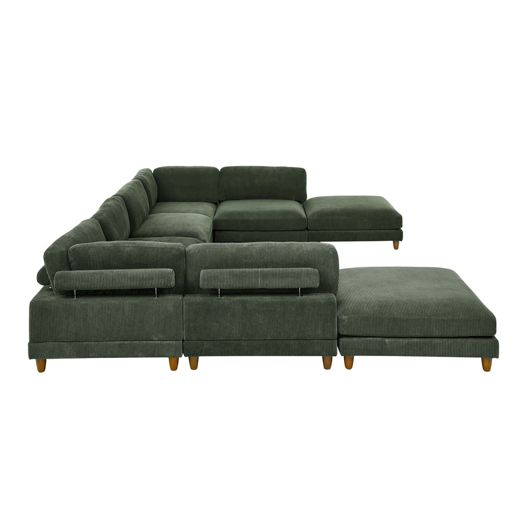 Modern Modular Sectional With Adjustable Back Support