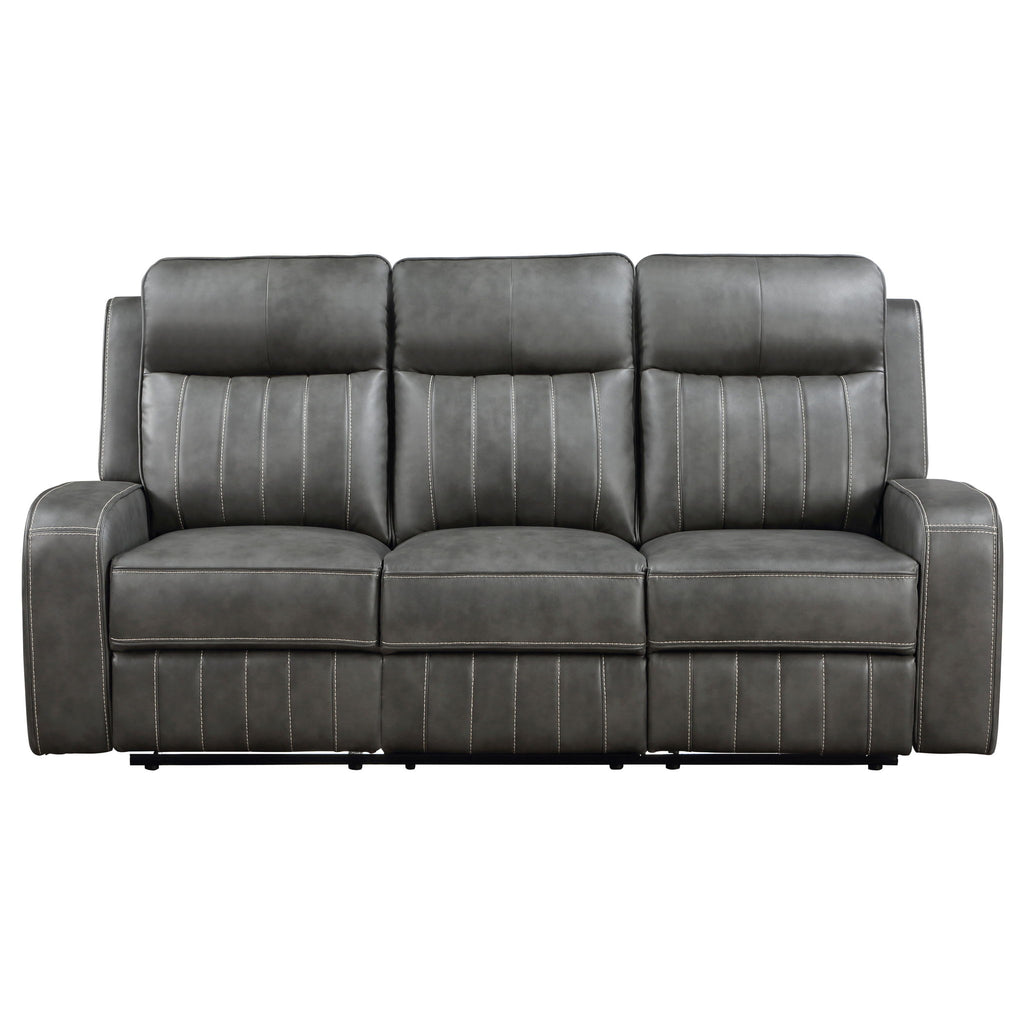 Forrest - 2 Piece Motion Reclining Sofa Set - Gray