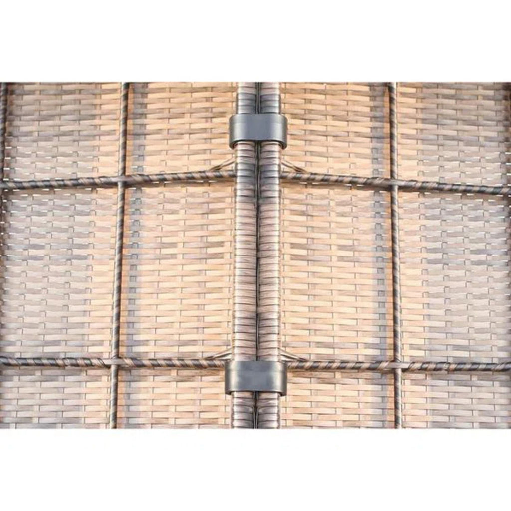 Outdoor Wicker Sectional With Weather Resistant Cushions And Table