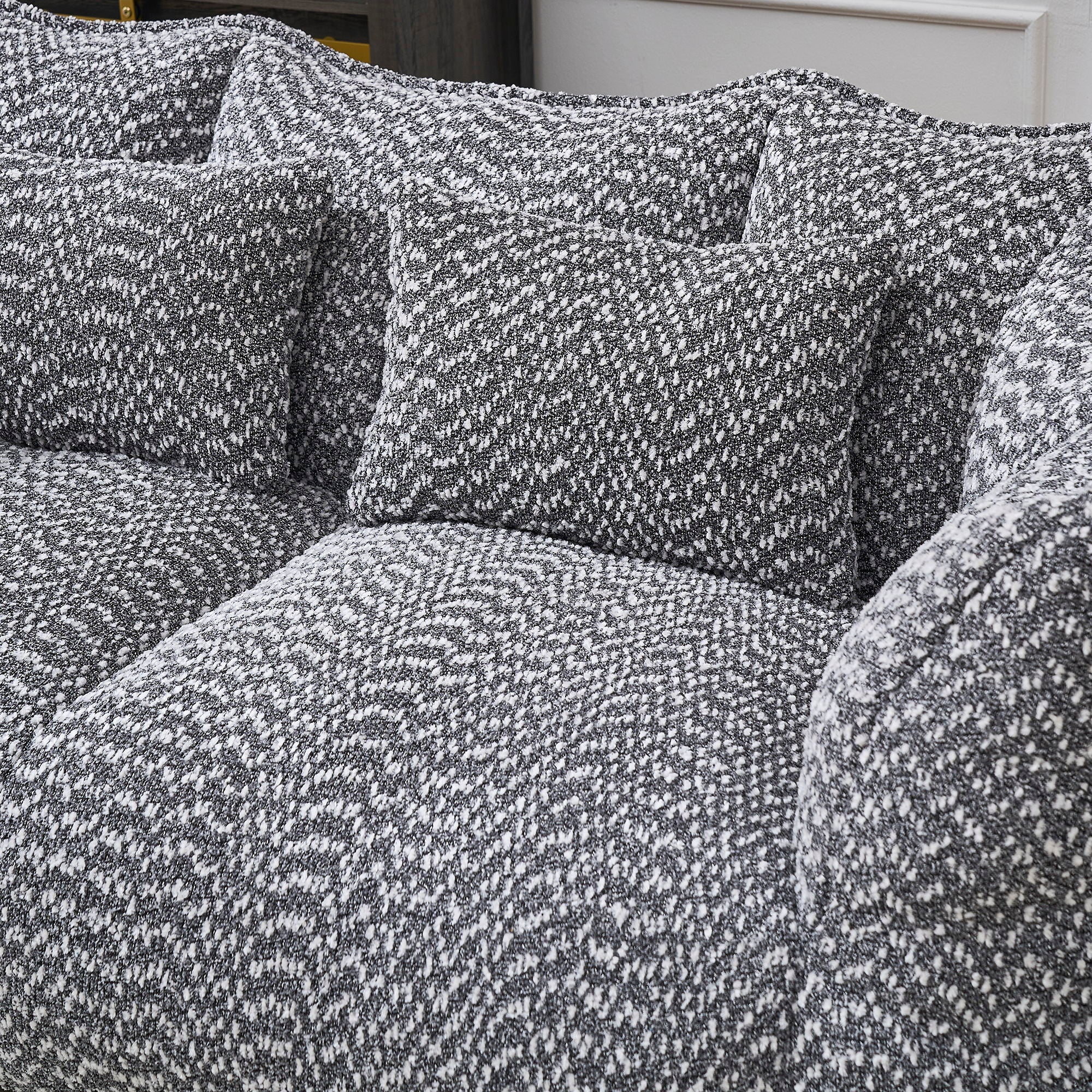Comfortable Dual Beanbag Chair With High Resilience Foam Core For 2 People