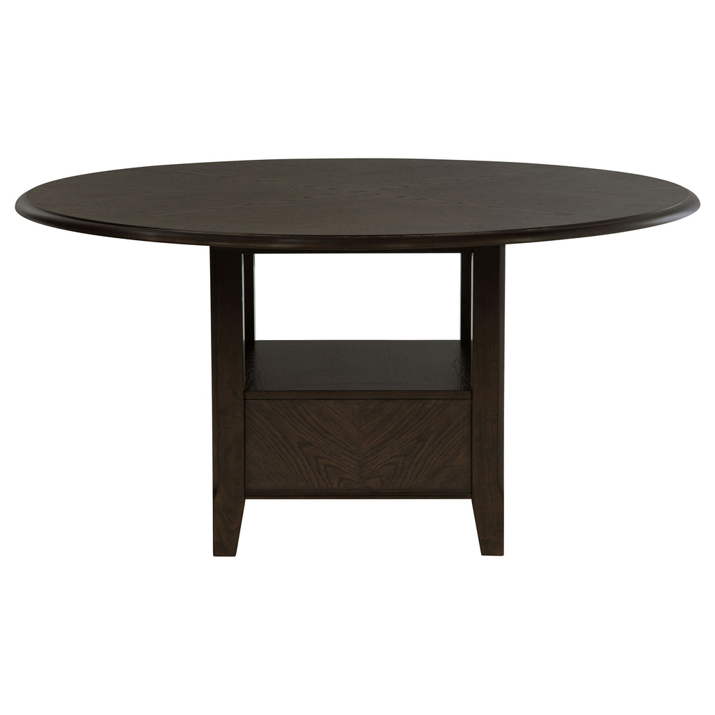 Fulton - 5 Piece Dining Table Set With Upholstered Chairs - Dark Brown