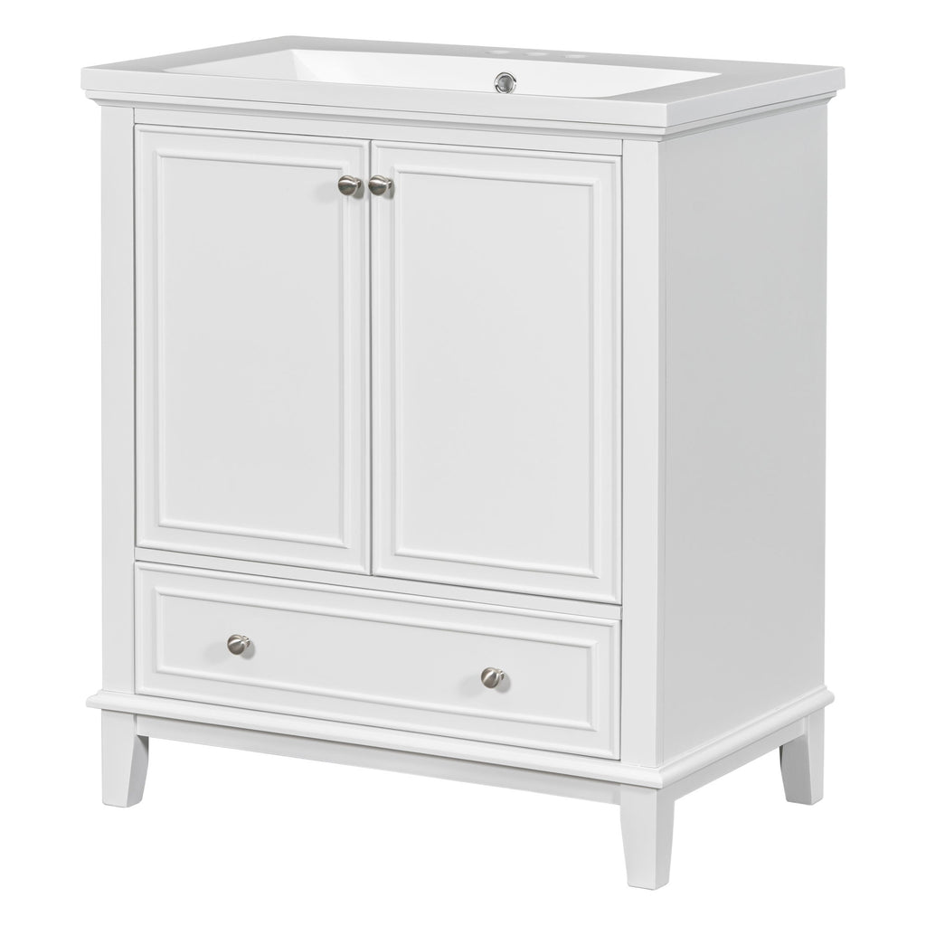 Modern Bathroom Vanity With Sink Combo, Multi Functional Cabinet With Doors And Drawer