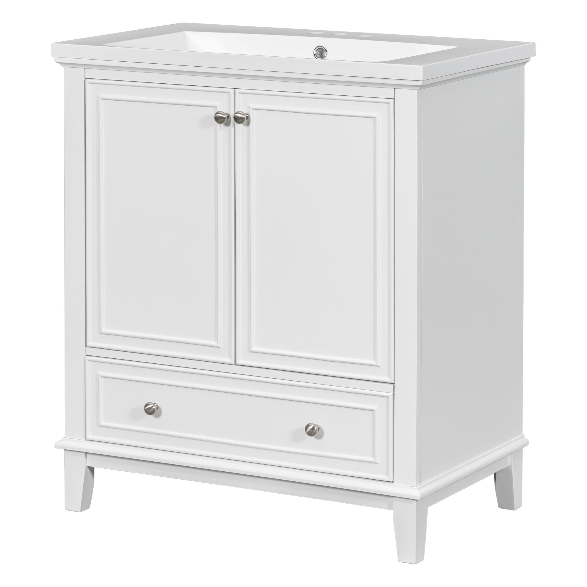 Modern Bathroom Vanity With Sink Combo, Multi Functional Cabinet With Doors And Drawer