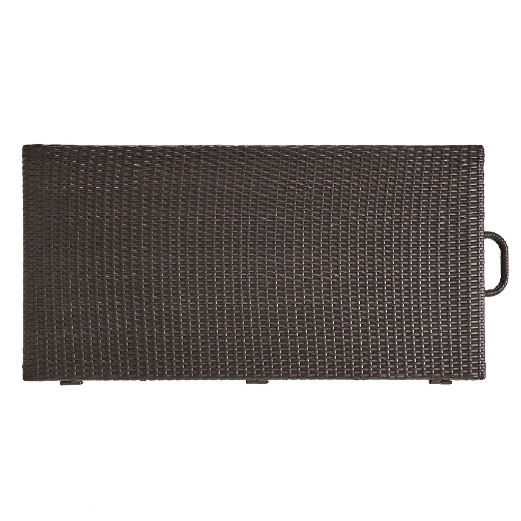 Blake - Wicker Cushion Box - Brown Multi