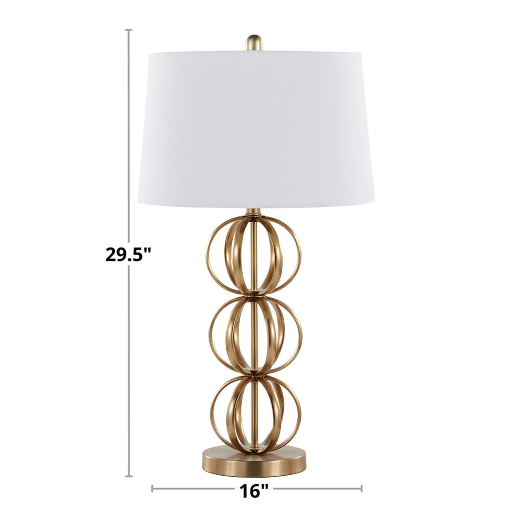 Linx - Contemporary Table Lamp (Set of 2) - Gold / White