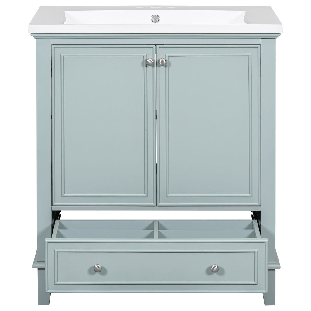 Modern Bathroom Vanity With Sink Combo, Multi Functional Cabinet With Doors And Drawer