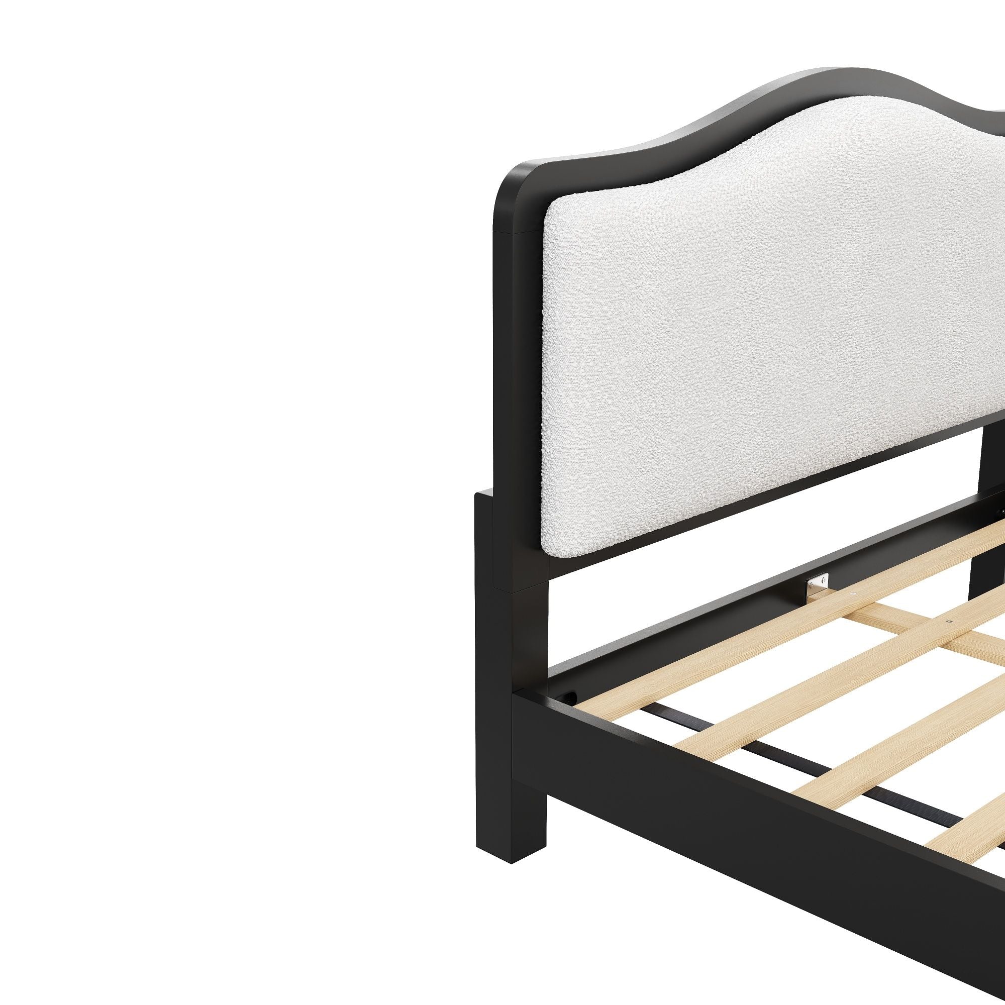 Platform Bed With Upholstered Headboard