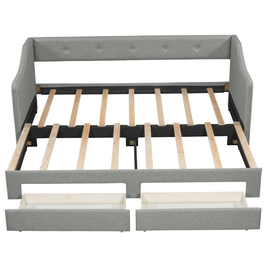 Upholstered Daybed With 2 Drawers