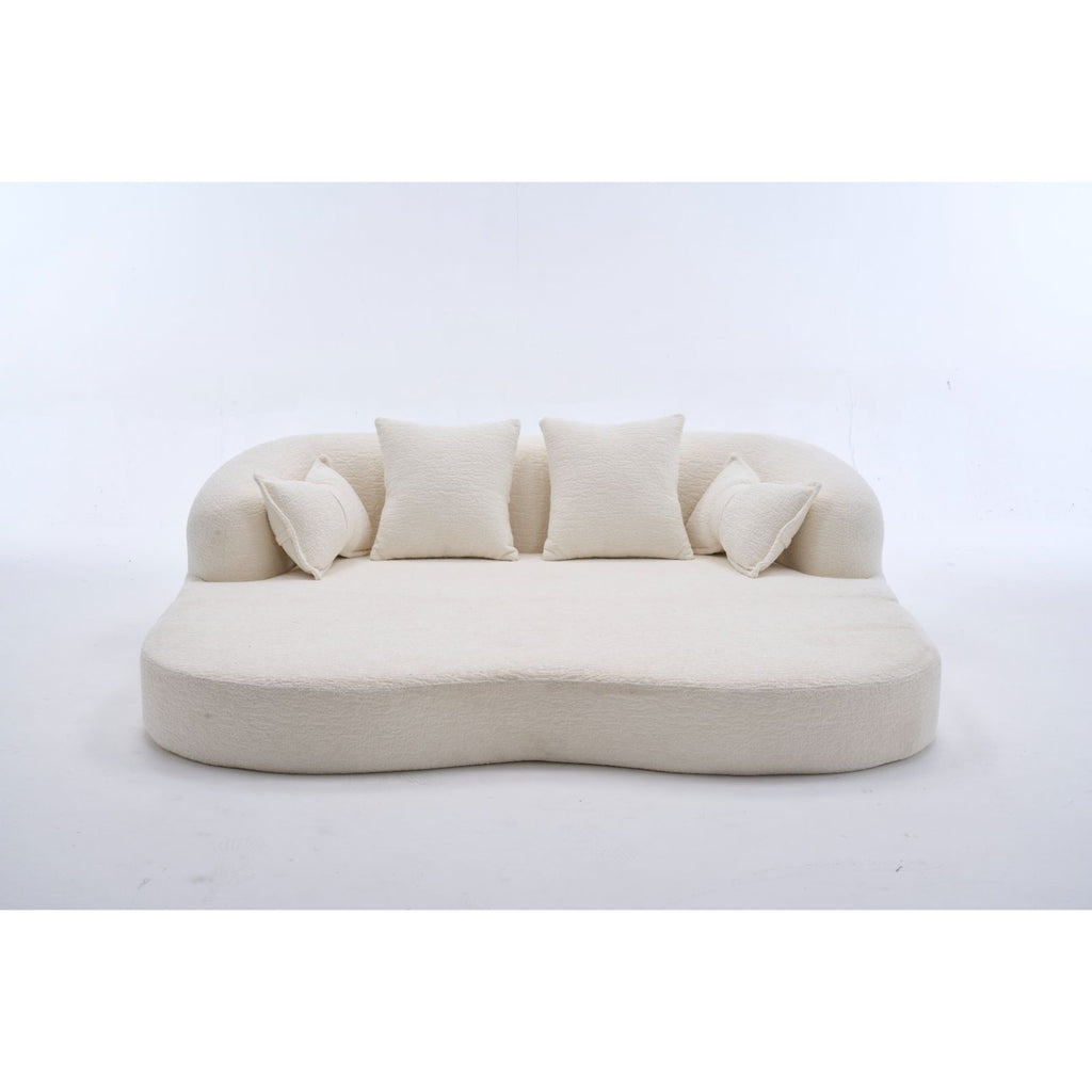 Foldable Sofa Bed, Boneless Couch Convertible Sleeper With 4 Pillows