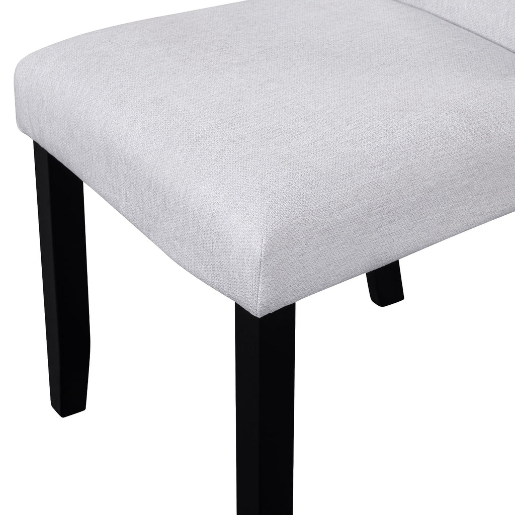 5 Piece Round Dining Table Set, Modern Dining Table And 4 Upholstered Chairs For Dining Room