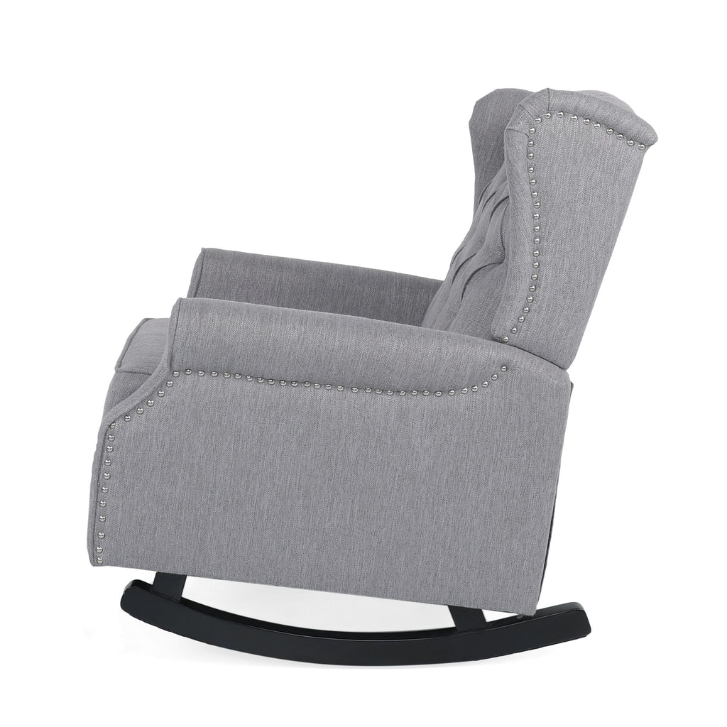 Sheila - Contemporary Fabric Tufted Wingback Rocking Chair