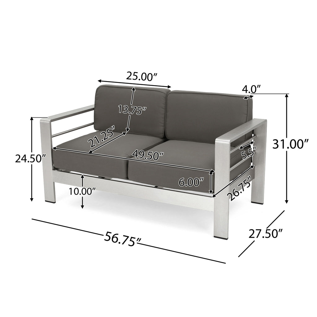 Cape Coral - 4 Pieces Outdoor Patio Chat Set