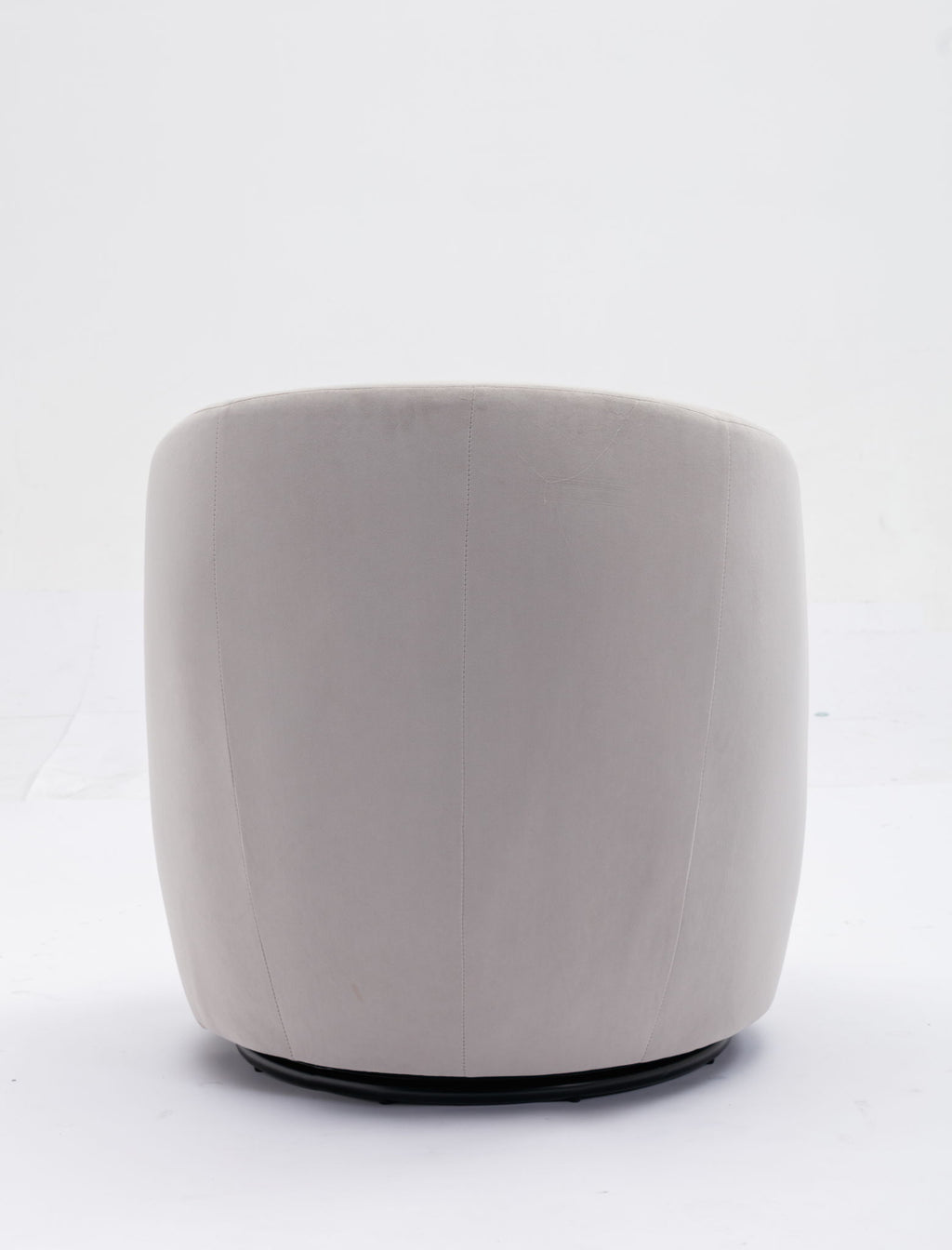 Swivel Accent Armchair Barrel Chair With Powder Coating Metal Ring