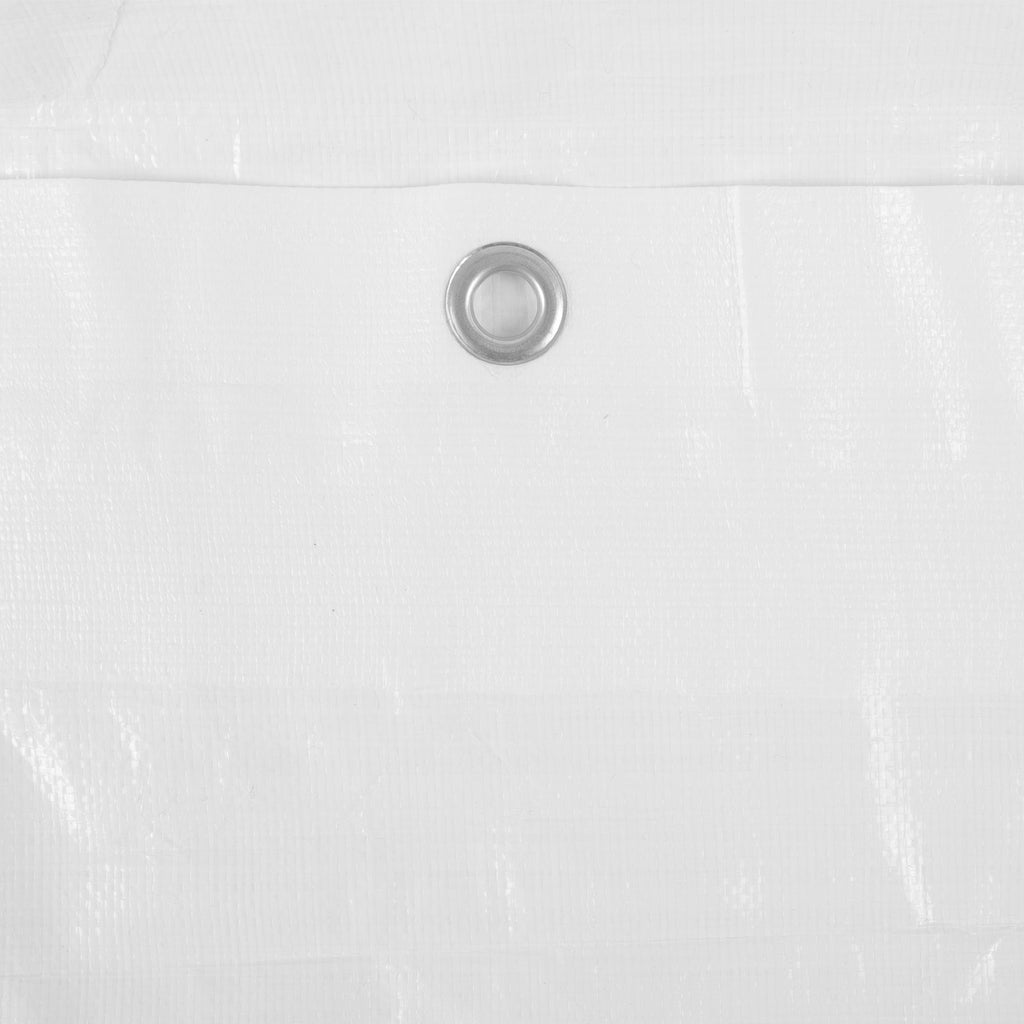 10 X 20 Ft Carport Canopy Cover Replacement Heavy Duty Waterproof Fabric With 36 Bungee Cords UV & Tear Resistant (Cover Only) - White