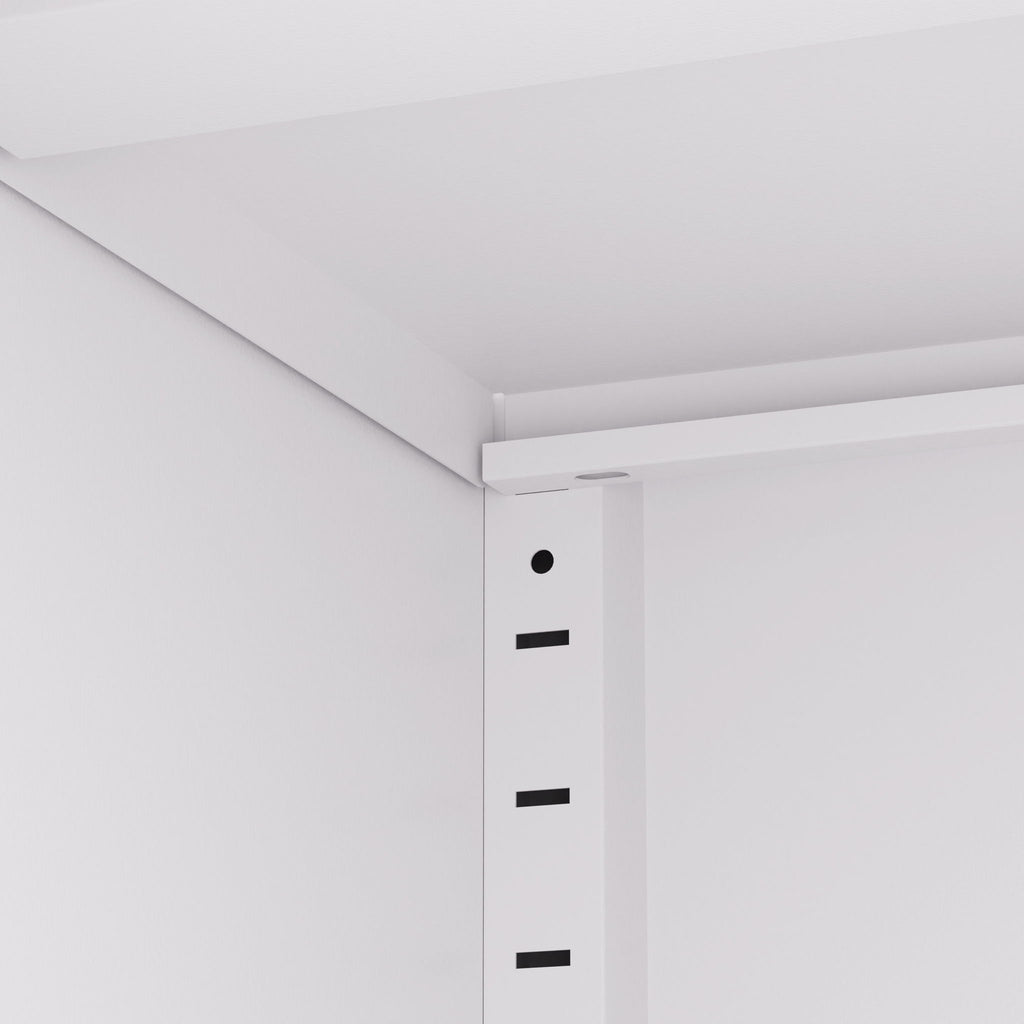 Kitchen Pantry Cabinet With Doors, Heavy-Duty Freestanding Storage Organizer With 5 Adjustable Shelves, Tool Free Assembly - White