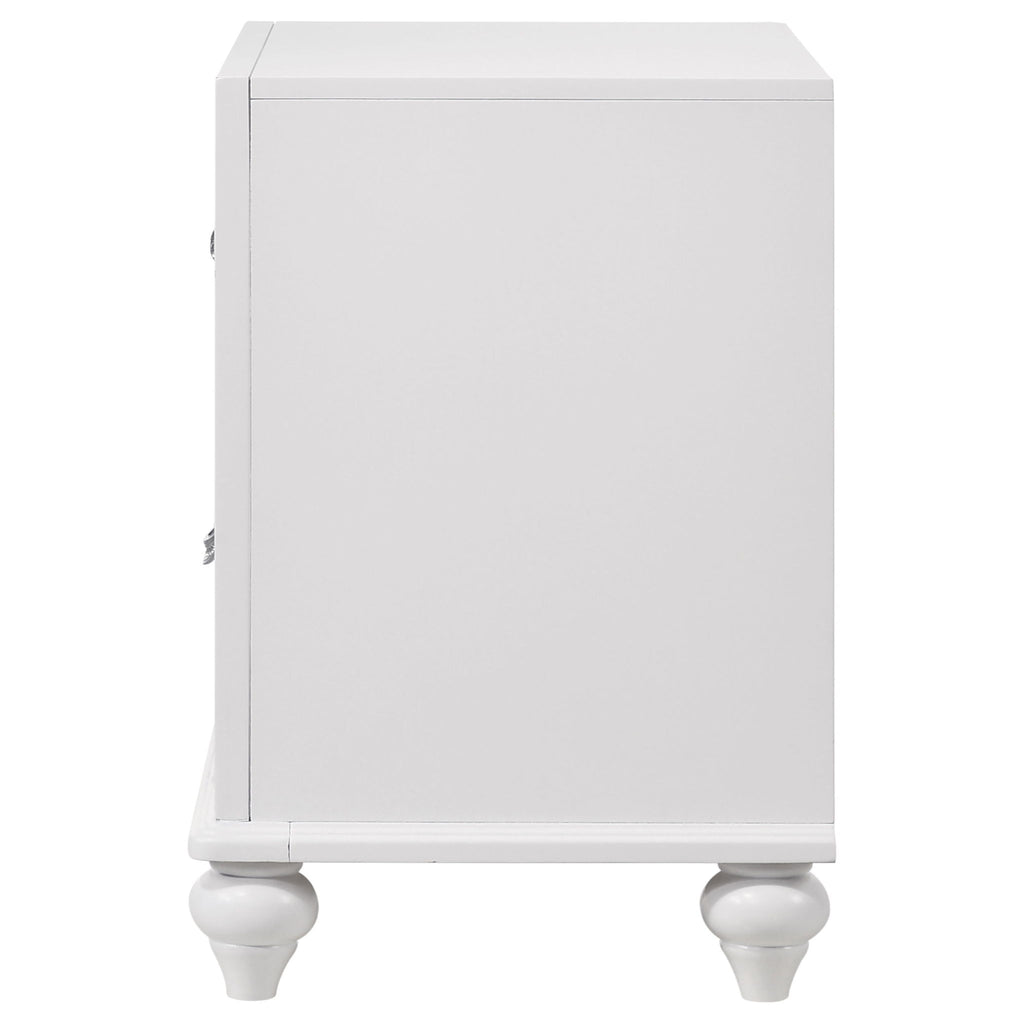 Barzini - 2 Drawer Nightstand Storage - White