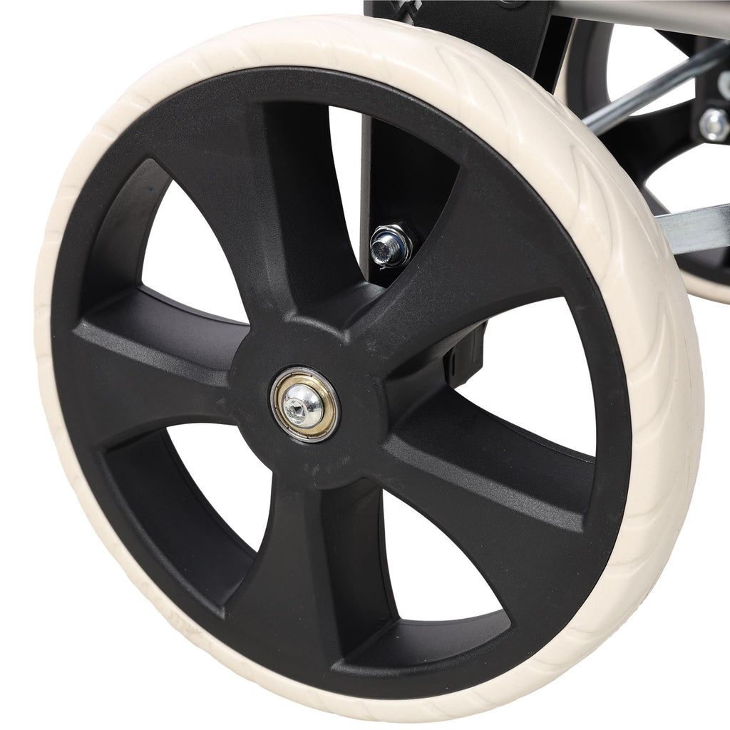 Foldable Shopping Trolley With Wheels And Removable Waterproof Bag - Black
