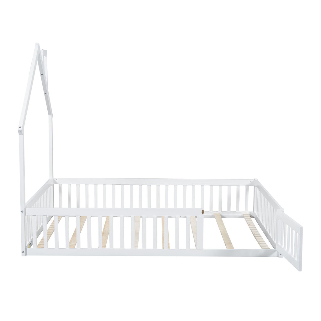 House Platform Bed With Guardrail