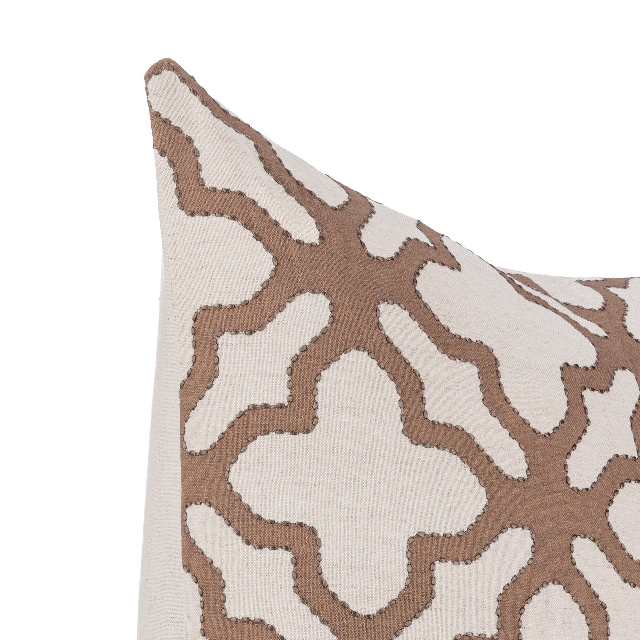 Mullan - 22" x 22"Pillow - Frothed Brown