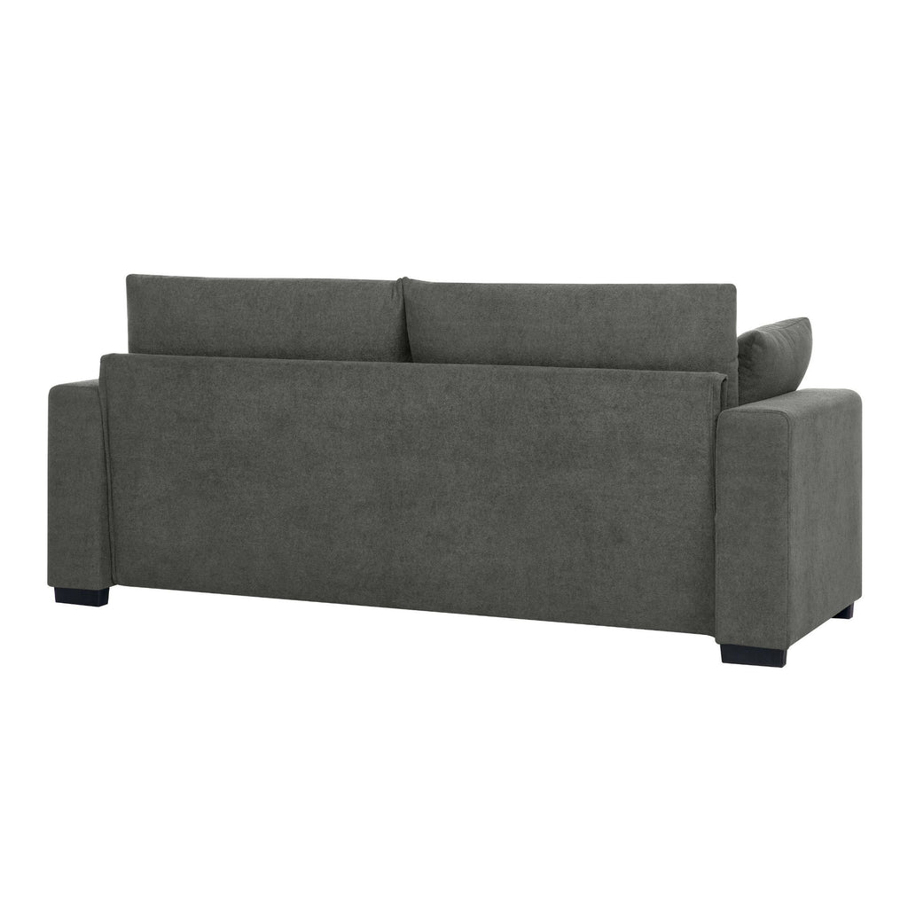 Upholstered Sofa With Toss Pillows - Dark Gray