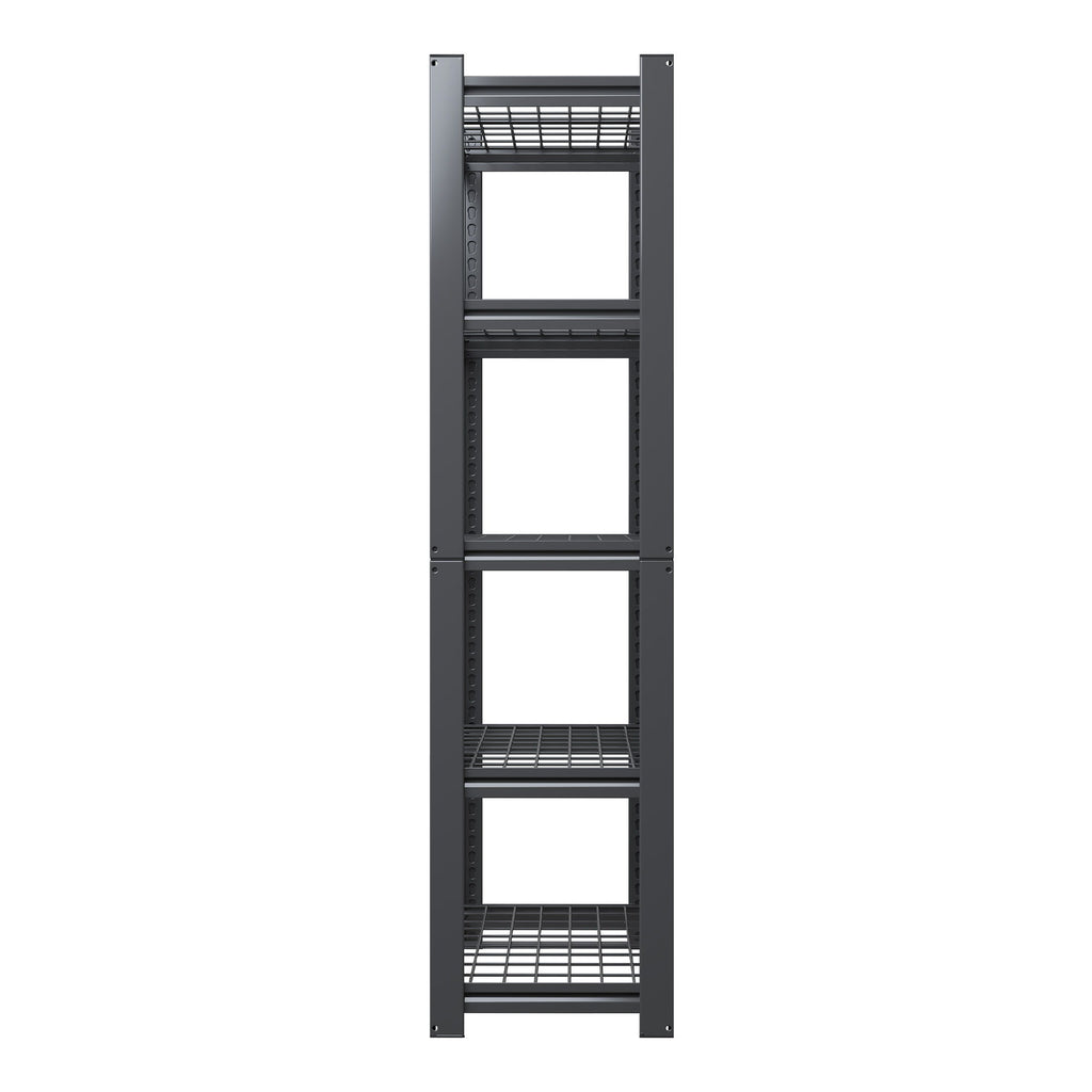 Heavy Duty 5 Tier Adjustable Metal Mesh Storage Rack With 2000 Lbs Capacity - Brushed Nickel
