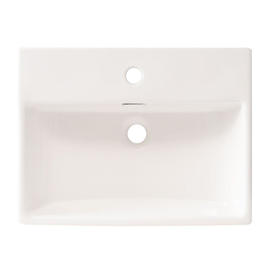 Bathroom Vanity With Ceramic Sink And Ample Storage, Ideal For Small Bathrooms