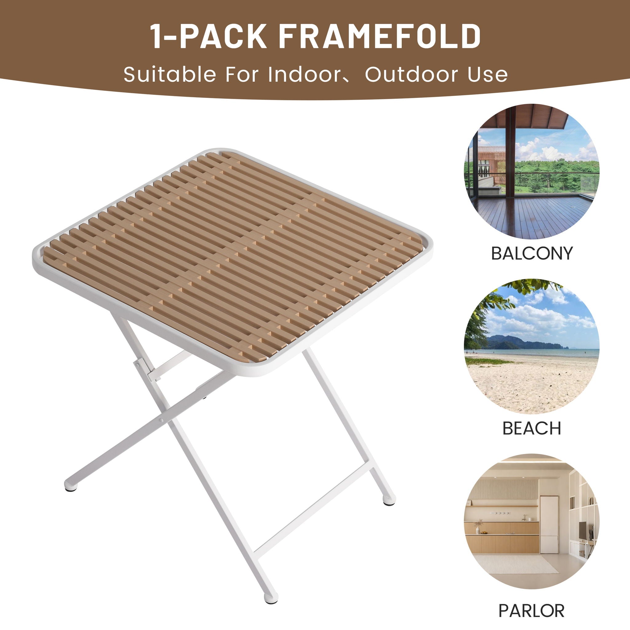 2 Pack Lounge Chair Set & Folding Square Table