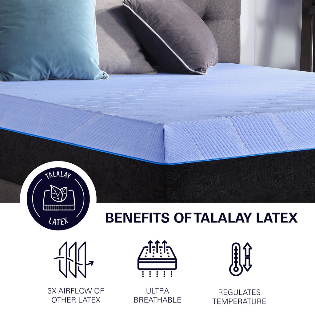 Refresh - 12" Flex Head Hybrid Cooling Fast Responding Latex Foam And Coil Mattress