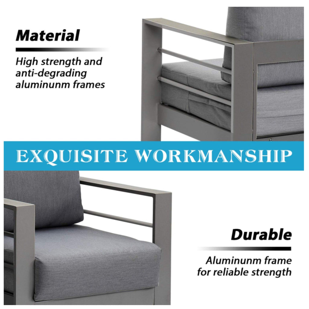 Outdoor Patio Set, All-Weather & Thick Cushions