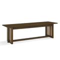 Dining Bench With Rattan Weave