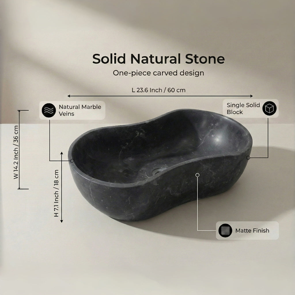 Bathroom Vessel Sink With Wavy Design