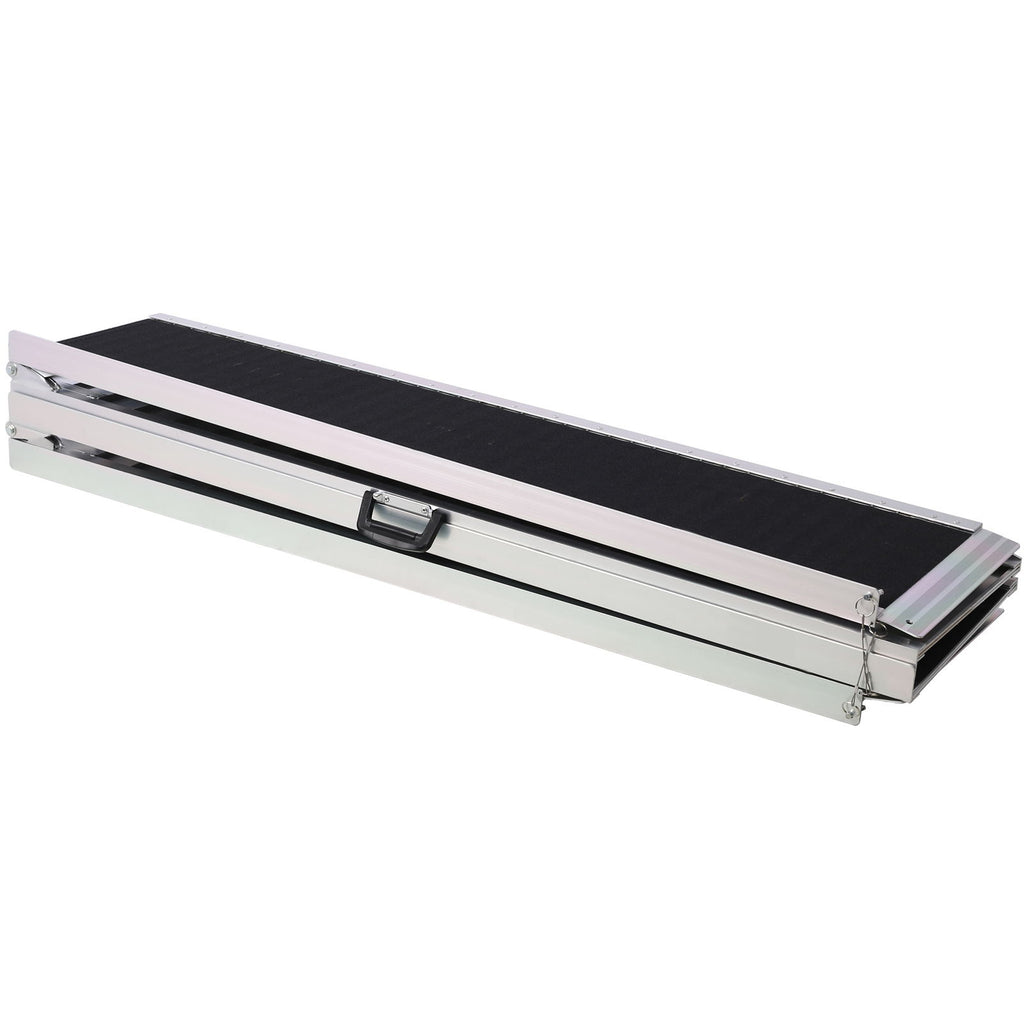 Portable And Foldable Wheelchair Ramp With Non Skid Surface