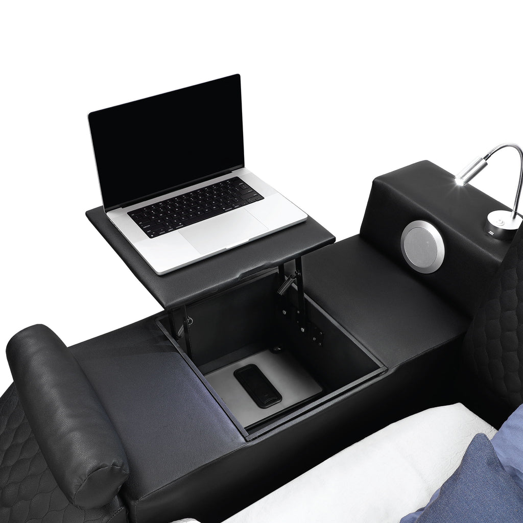 Zoya - Smart Multifunctional Bed, Built In Bluetooth Speakers, USB Charging