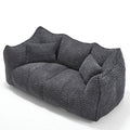 Comfortable Dual Beanbag Chair With High Resilience Foam Core For 2 People