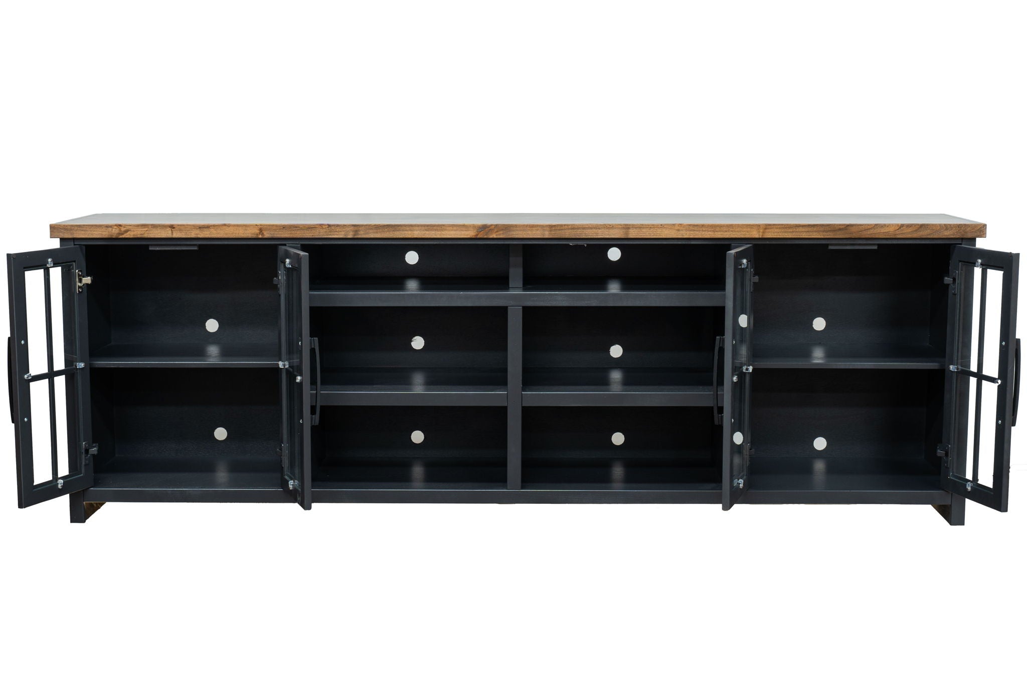 TV Stand Console For TVs Up To 100" - Black / Whiskey
