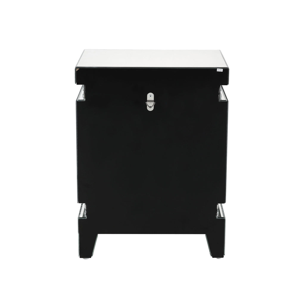 Lotus - Accent Table - Mirrored & Faux Ice Cube Crystals