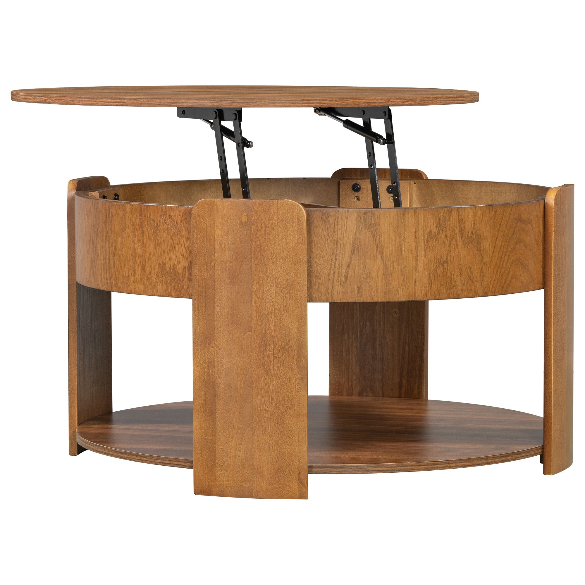 Round Lift Top Coffee Table With Hidden Storage