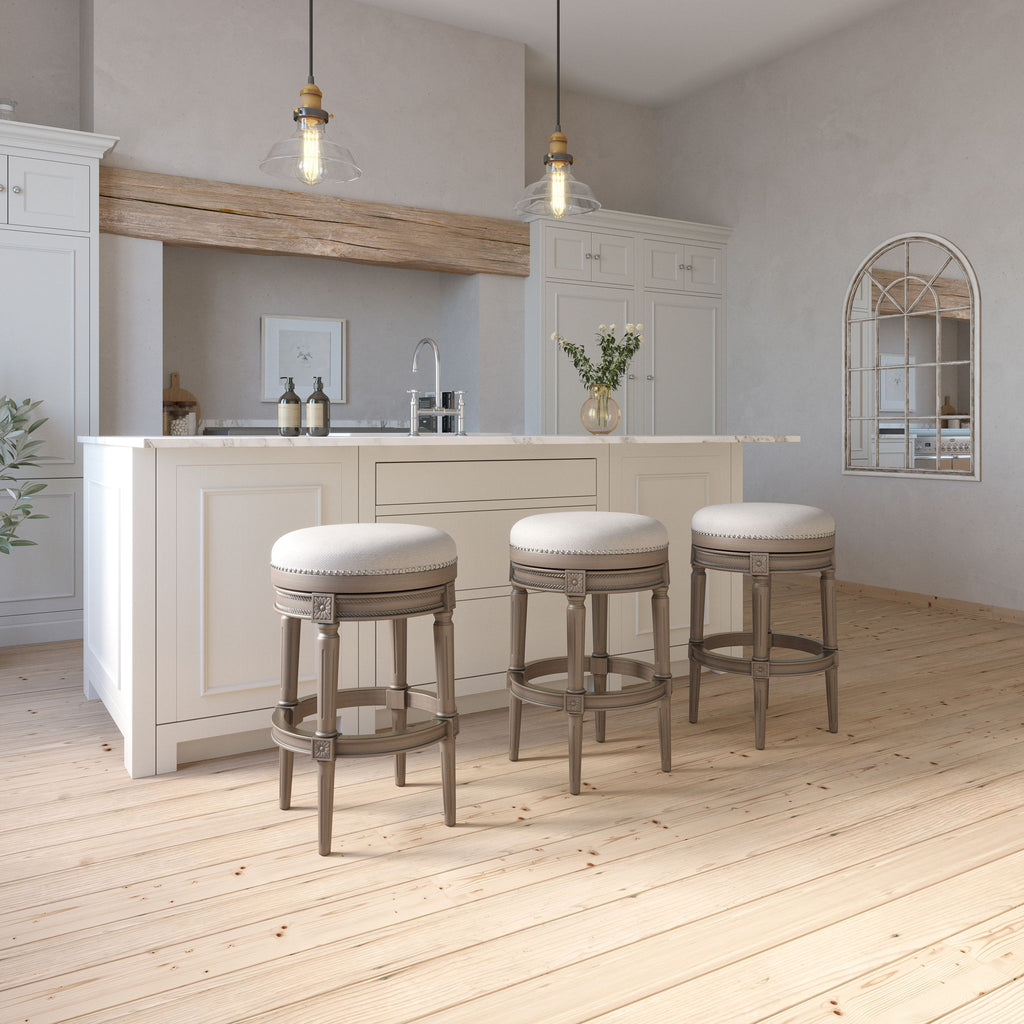 Rustic Elegance Backless Swivel Stool