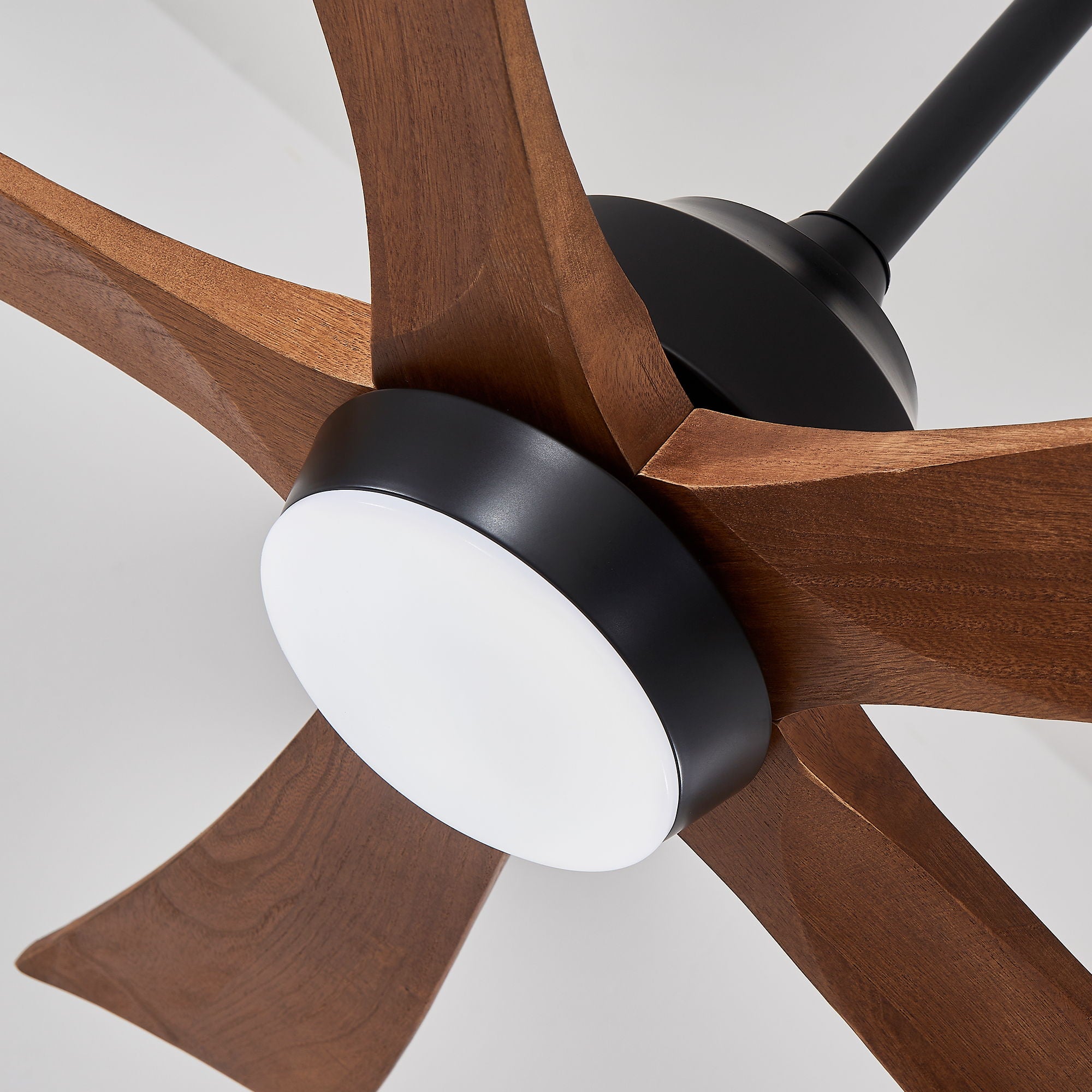 5 Blades Ceiling Fan With Lights Remote Control - Matte Black