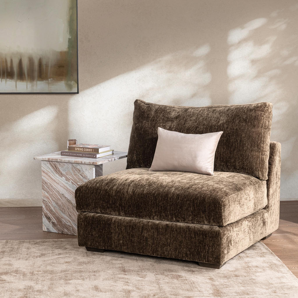 Ludwig - Armless Chair - Mossed Brown