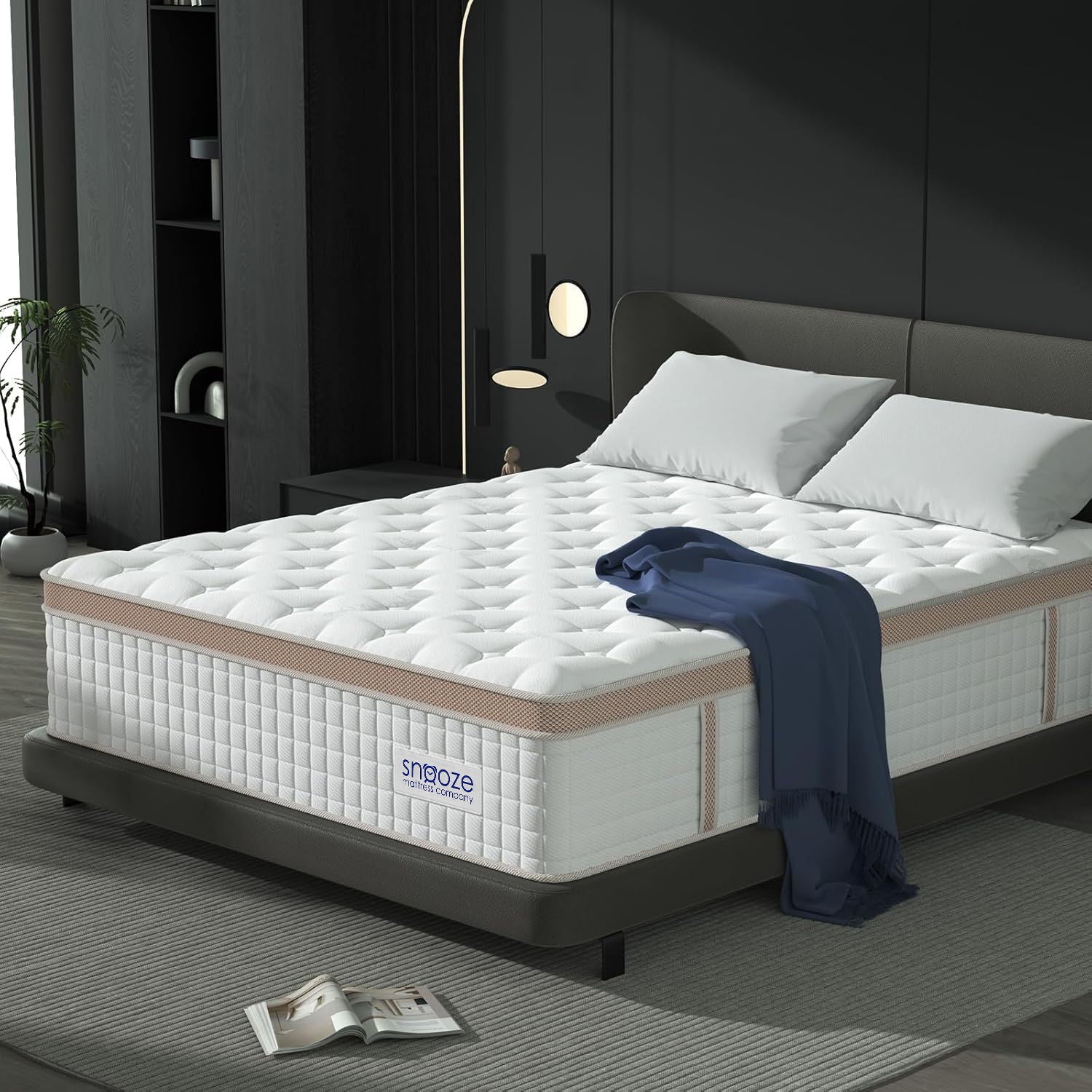 Snooze Mattress Company Harmony - 14" Euro Top Firm Hybrid Mattress With Independently Encased Coils & Gel Memory Foam