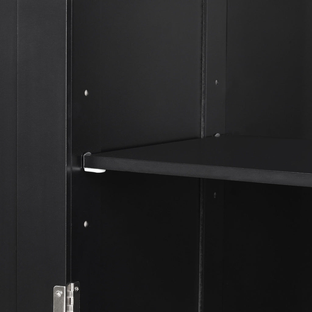 Tall Freestanding Bathroom Storage Cabinet With Adjustable Shelf And 2 Drawers